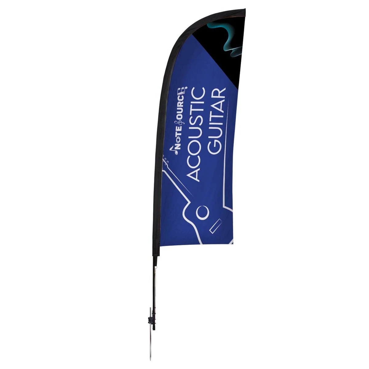 9' Elite Blade Nylon Sail Sign Kit (Single-Sided with Ground Spike) 1