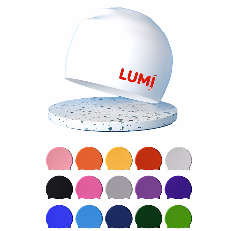 Silicone Flat Swim Cap Featuring Ear Protection