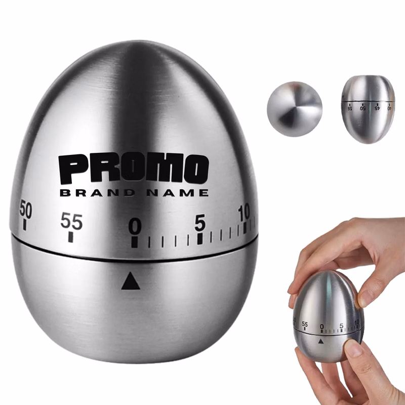 Metal Mechanical Countdown Kitchen Egg Shape Cooking Timer