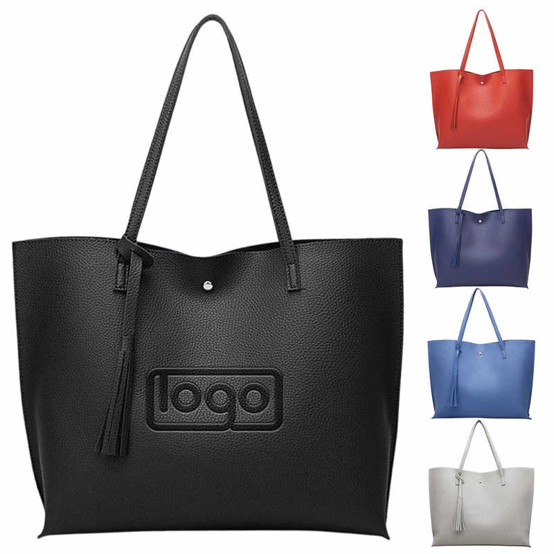 PU Leather Large Capacity Tassel Handbag