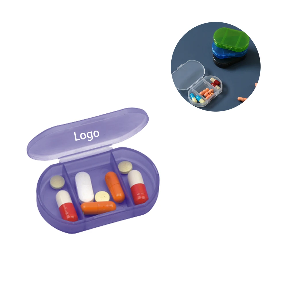 Mini Clear 3 Compartments Pill Box 1