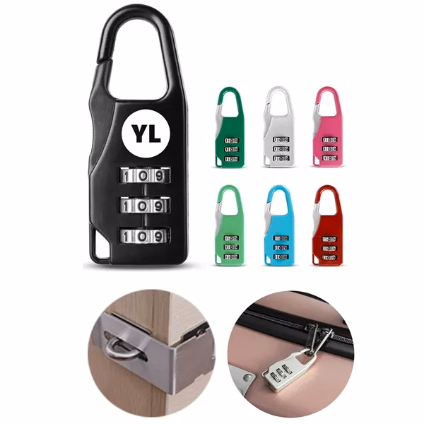 Custom 3 Digit Combination Padlock — Secure Giveaway for Trade Shows & Events