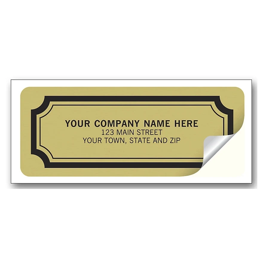 Advertising Labels - Embossed Gold Foil Paper 1