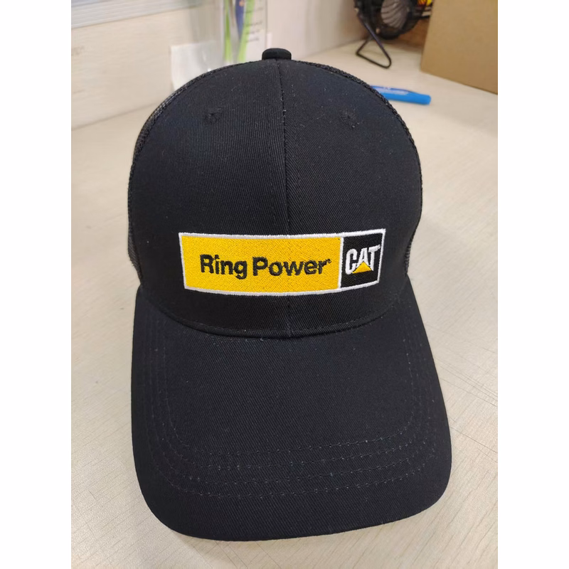 Plastic buckle baseball cap with mesh
