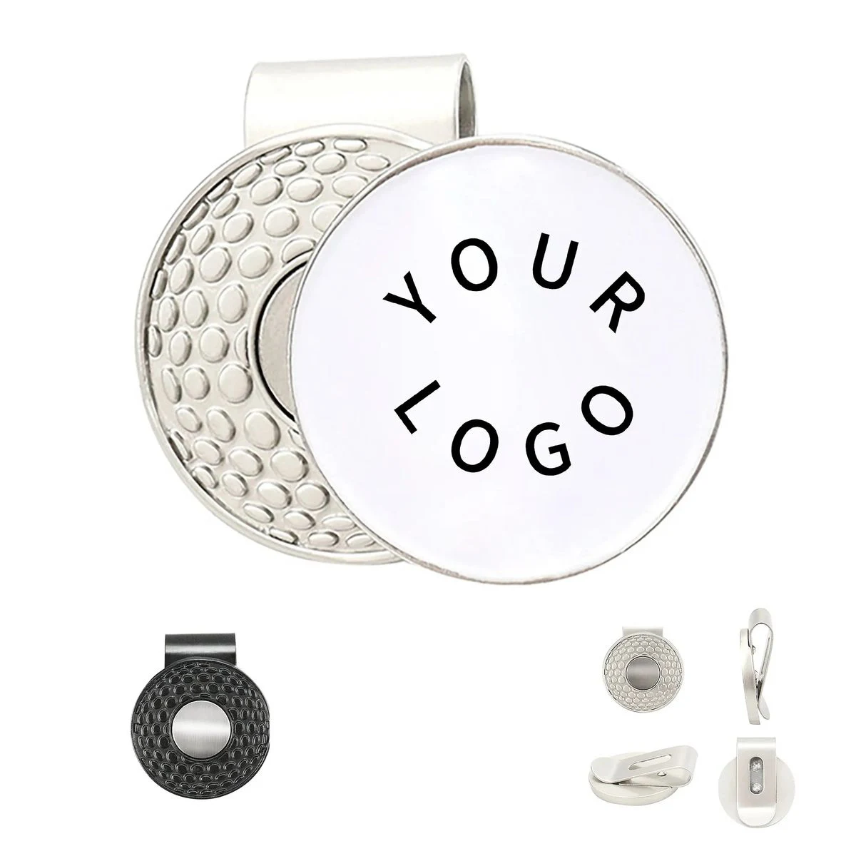 Compact Magnetic Golf Hat Clip with Ball Marker 1
