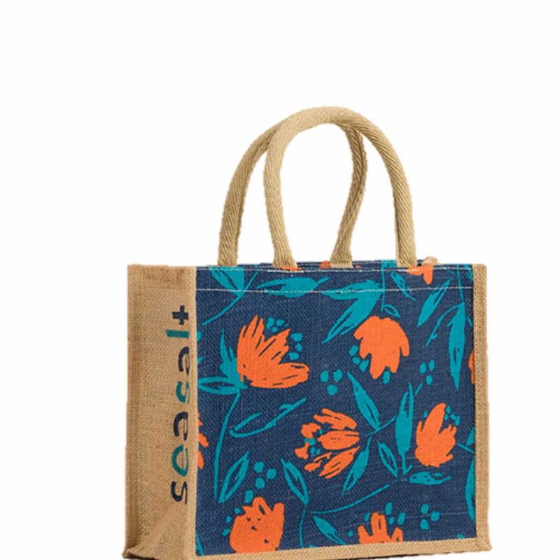 Eco Reusable Shopping Jute Tote Bag-Full Color