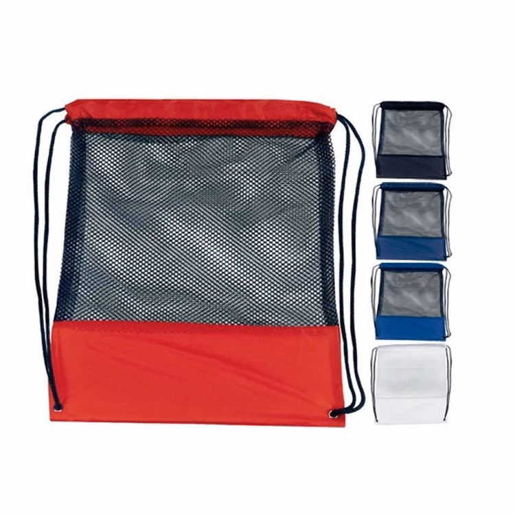 Customizable Mesh Drawstring Backpack