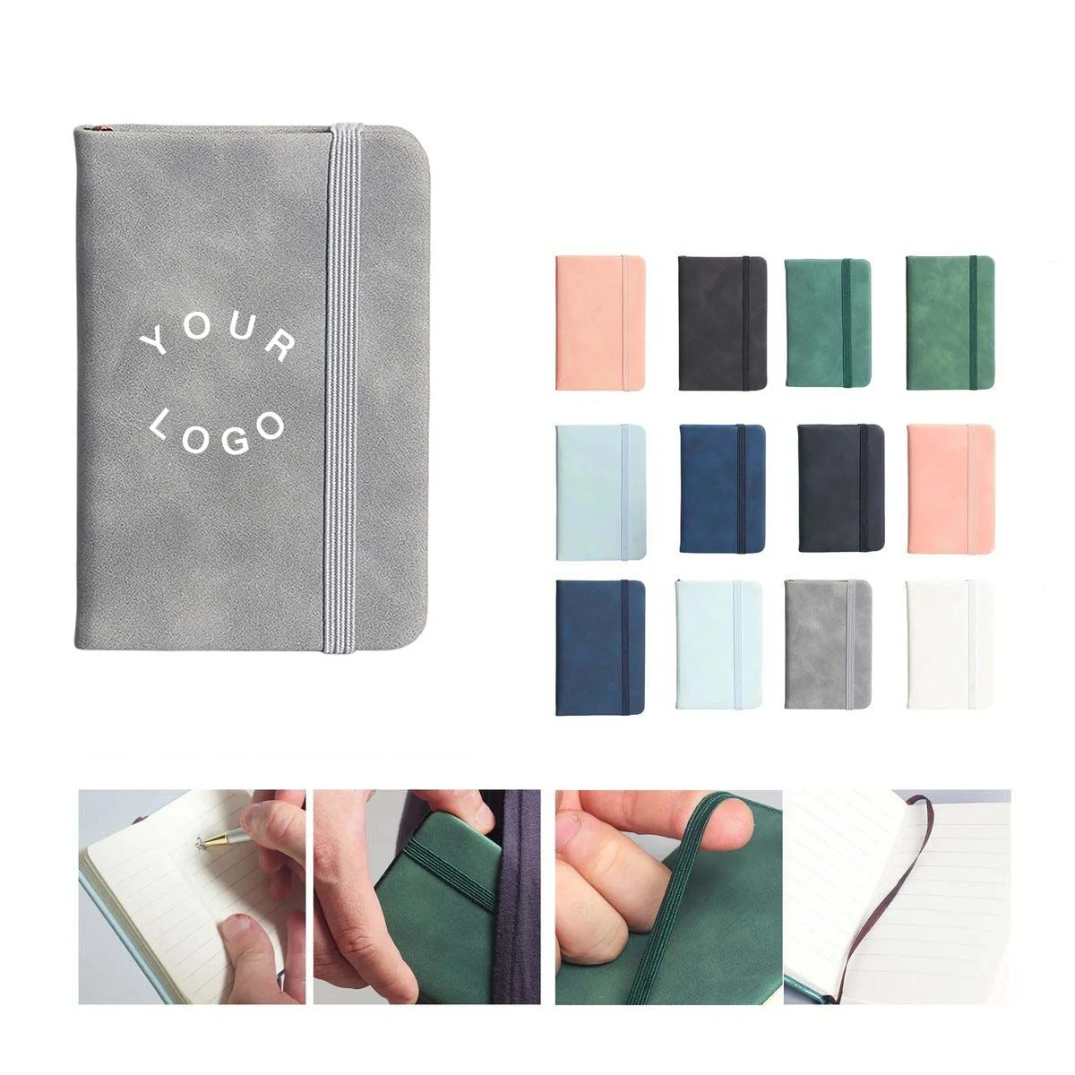 Mini PU Notebook A7 with Elastic Closure 1