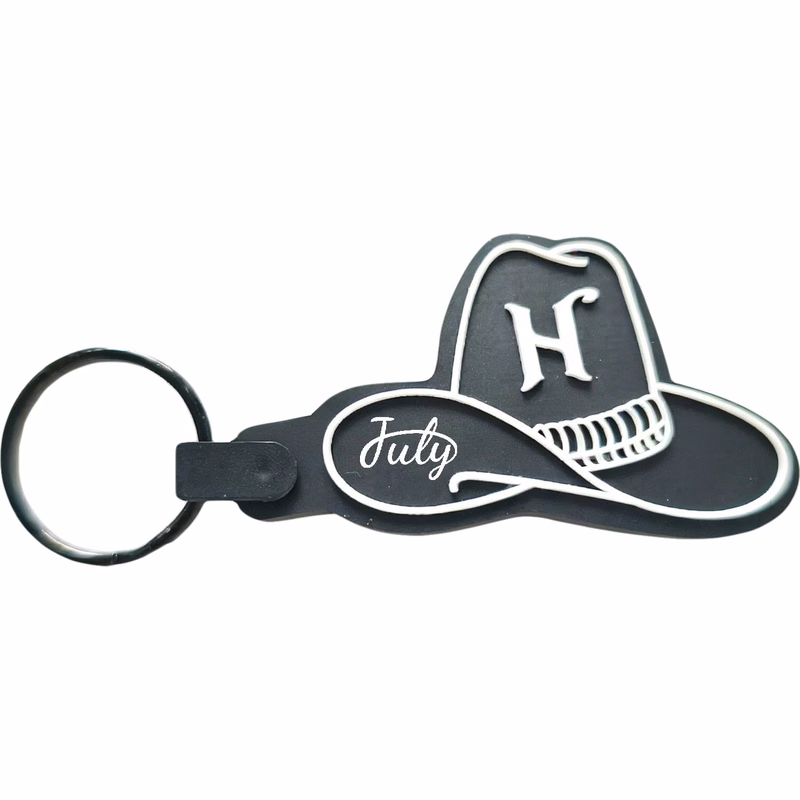 Custom Western Hat Soft Rubber Keychain