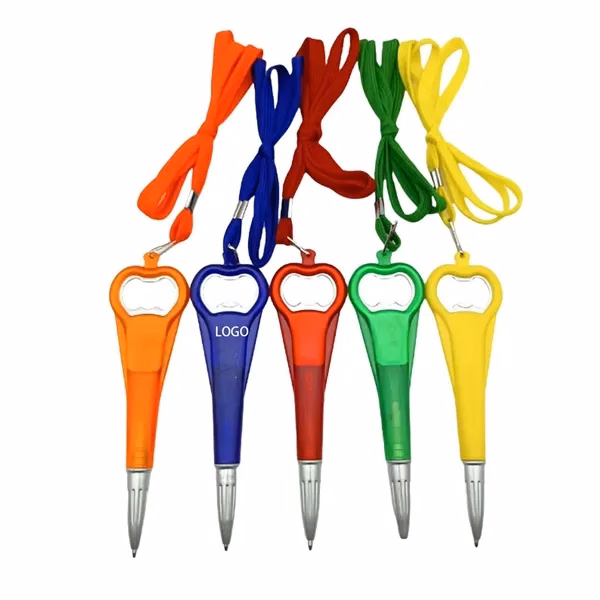 Multi-functional Bottle Opener Lanyard Ballpoint Pen