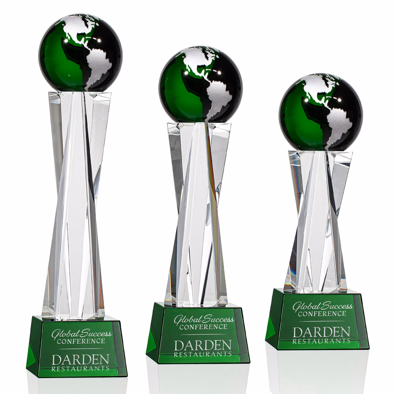Havant Globe Award - Green/Silver
