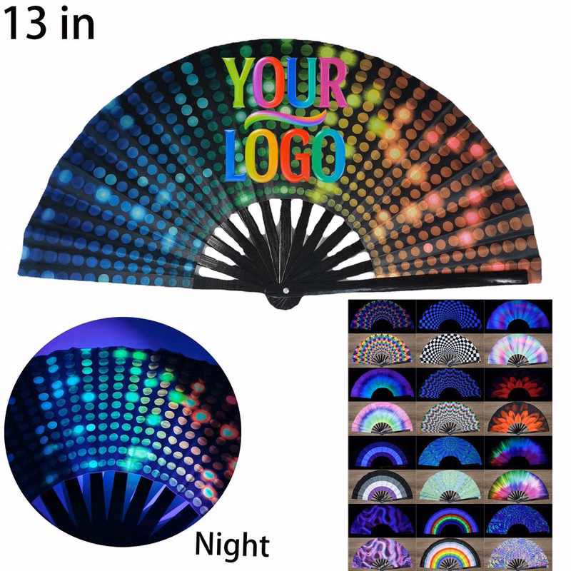 13 Inch Fluorescent Glow In Dark Clack Fan