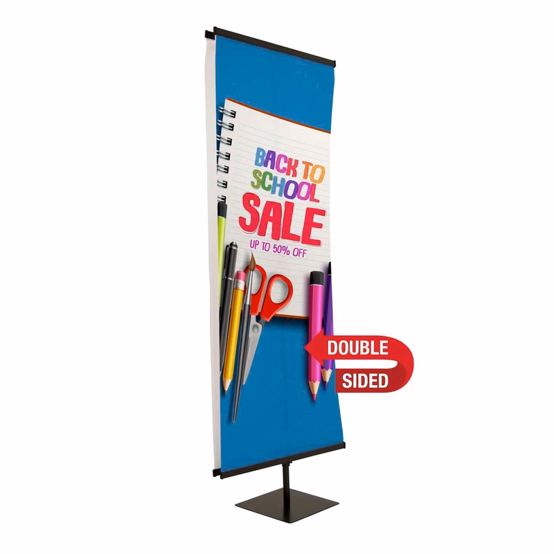 30" Everyday Snap Rail Banner Display Double-Sided Kit