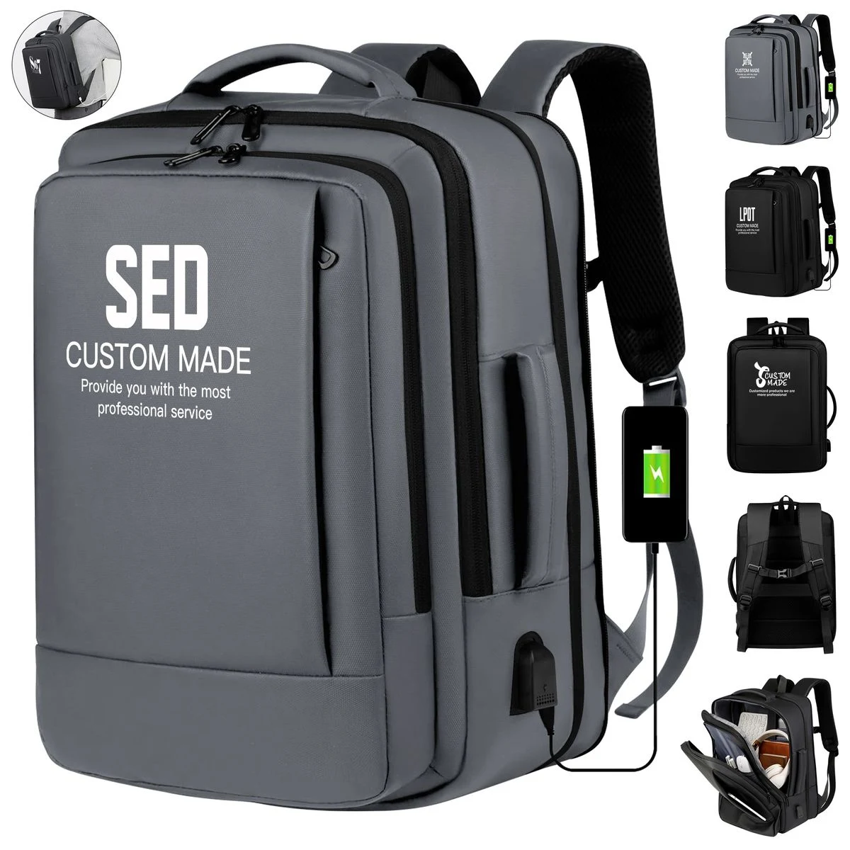 USB Duffel Backpack 1