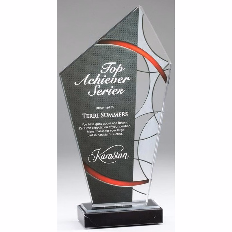 11" Stained Glass Acrylic Award with Marble Base