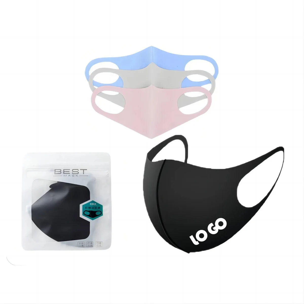 Ice Silk Knitted dust mask 1