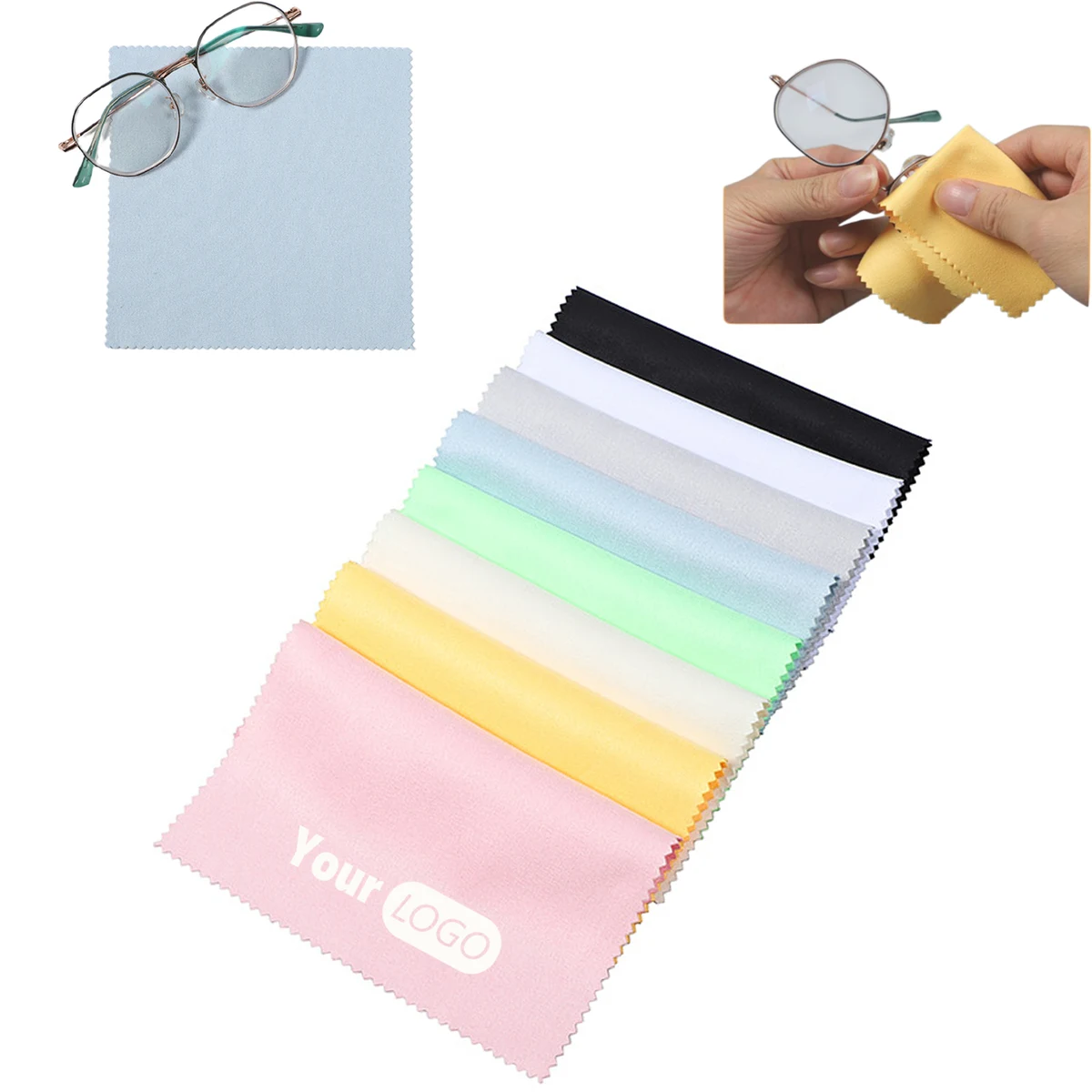 Microfiber Glasses Cloth 6.9 x 5.7 Inches Assorted Colors 1