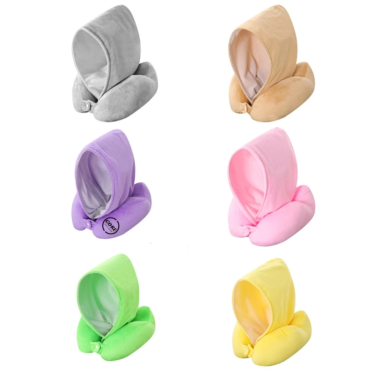Travel Neck Pillow With Hoodie 1