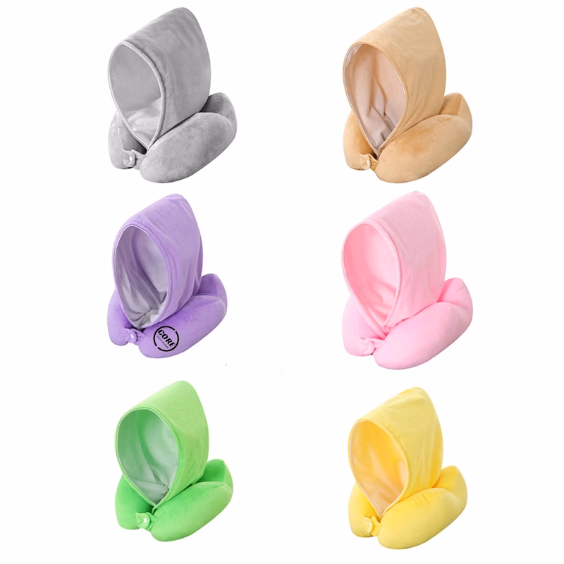 Travel Neck Pillow With Hoodie
