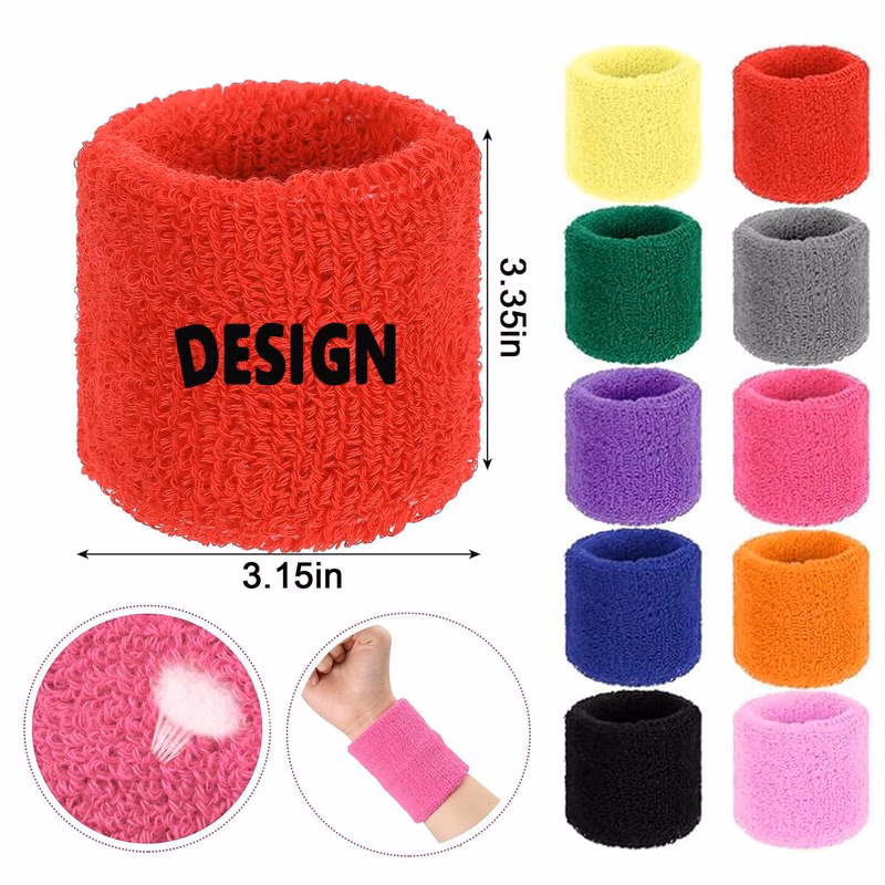 Cotton Sweatband Sport Wristband
