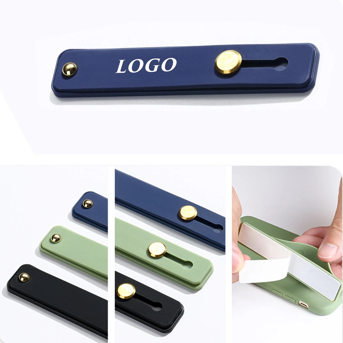 Silicone Adhesive Phone Bracket With Strap MOQ 100PCS 1