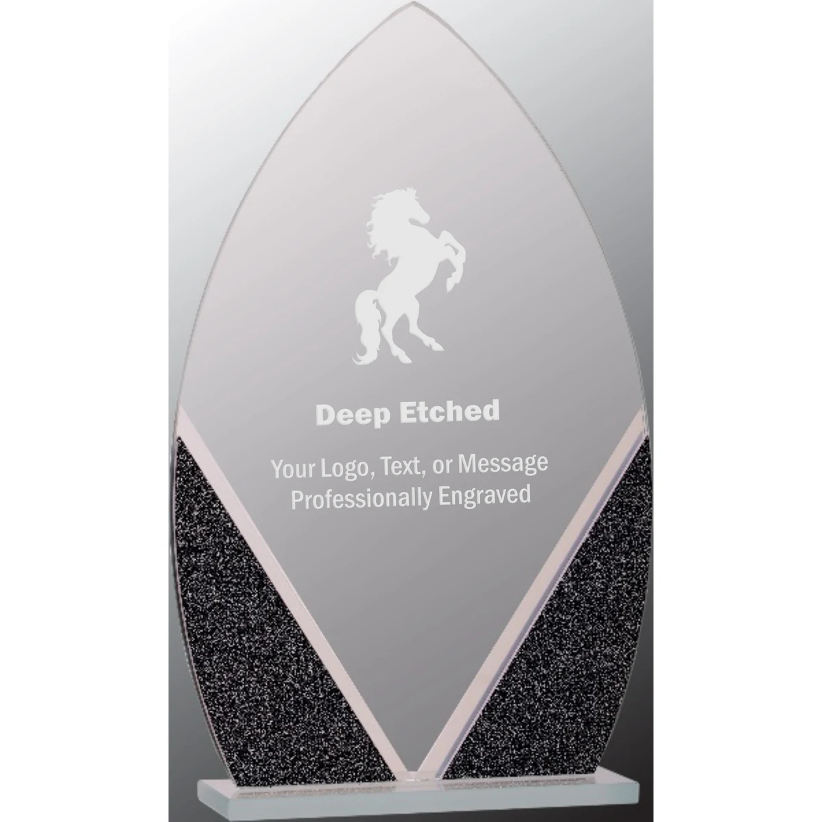 8 1/4" Oval Designer Glass Award 1