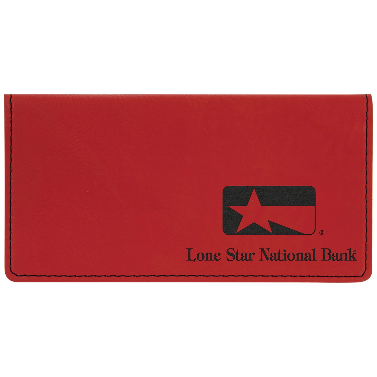 Red Leatherette Checkbook Cover 1