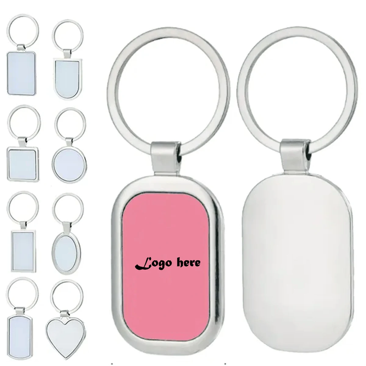 Metal Keychains Custom Shapes, 6 Styles 1