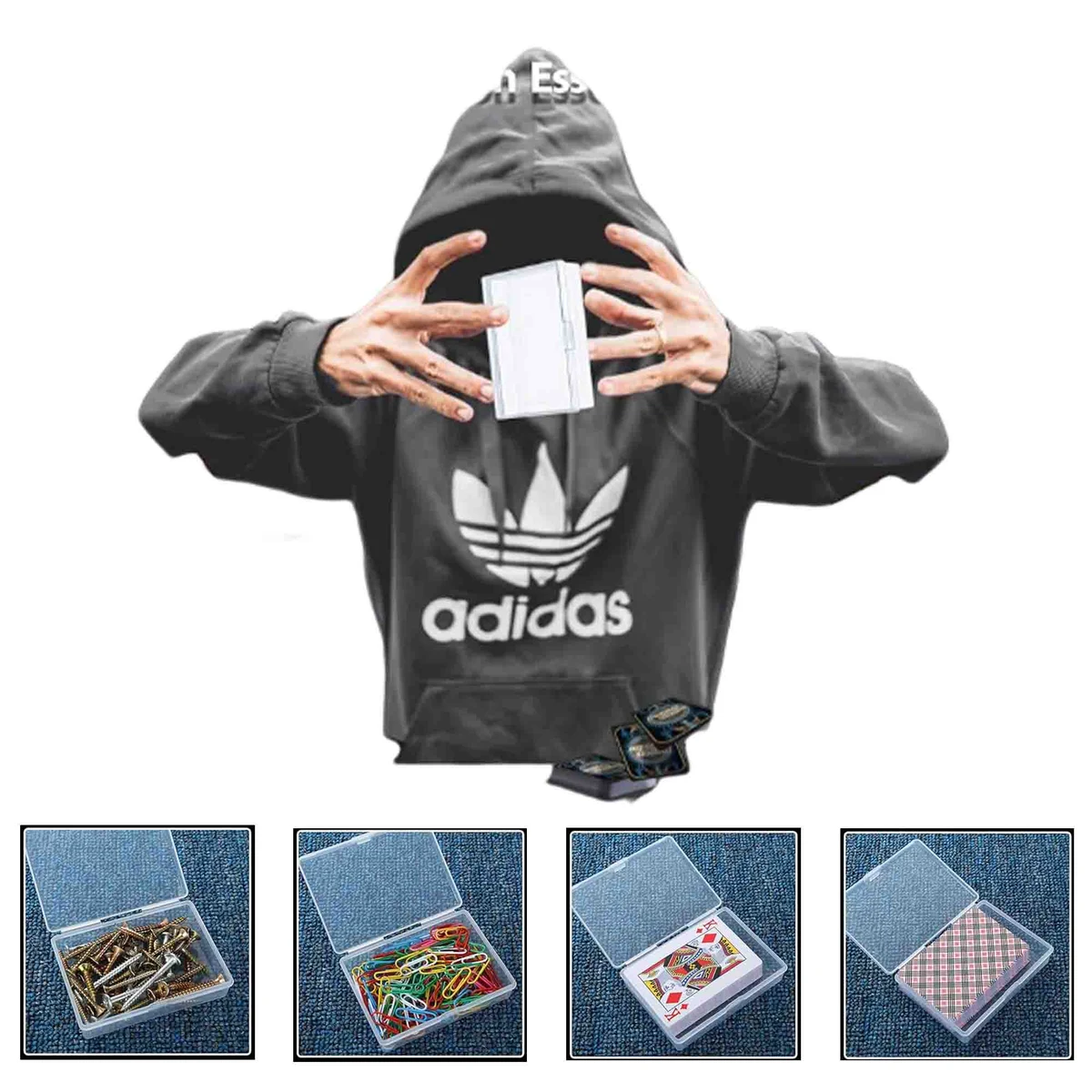 Plastic Playing Game Card Storage Box Holder Clear Deck 1