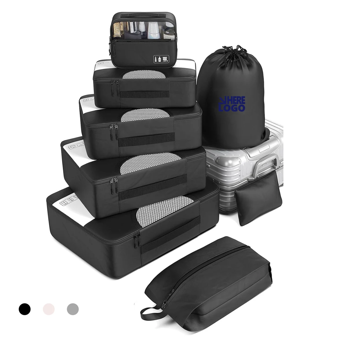 Travel Packing Organizer - 8-Piece Set, Space-Saving 1