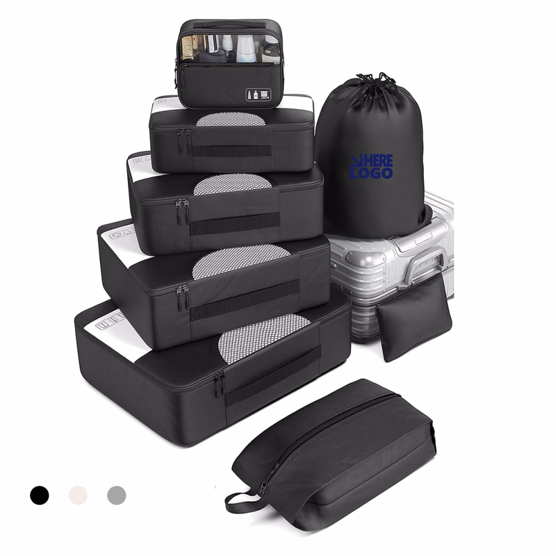 Travel Packing Organizer - 8-Piece Set, Space-Saving