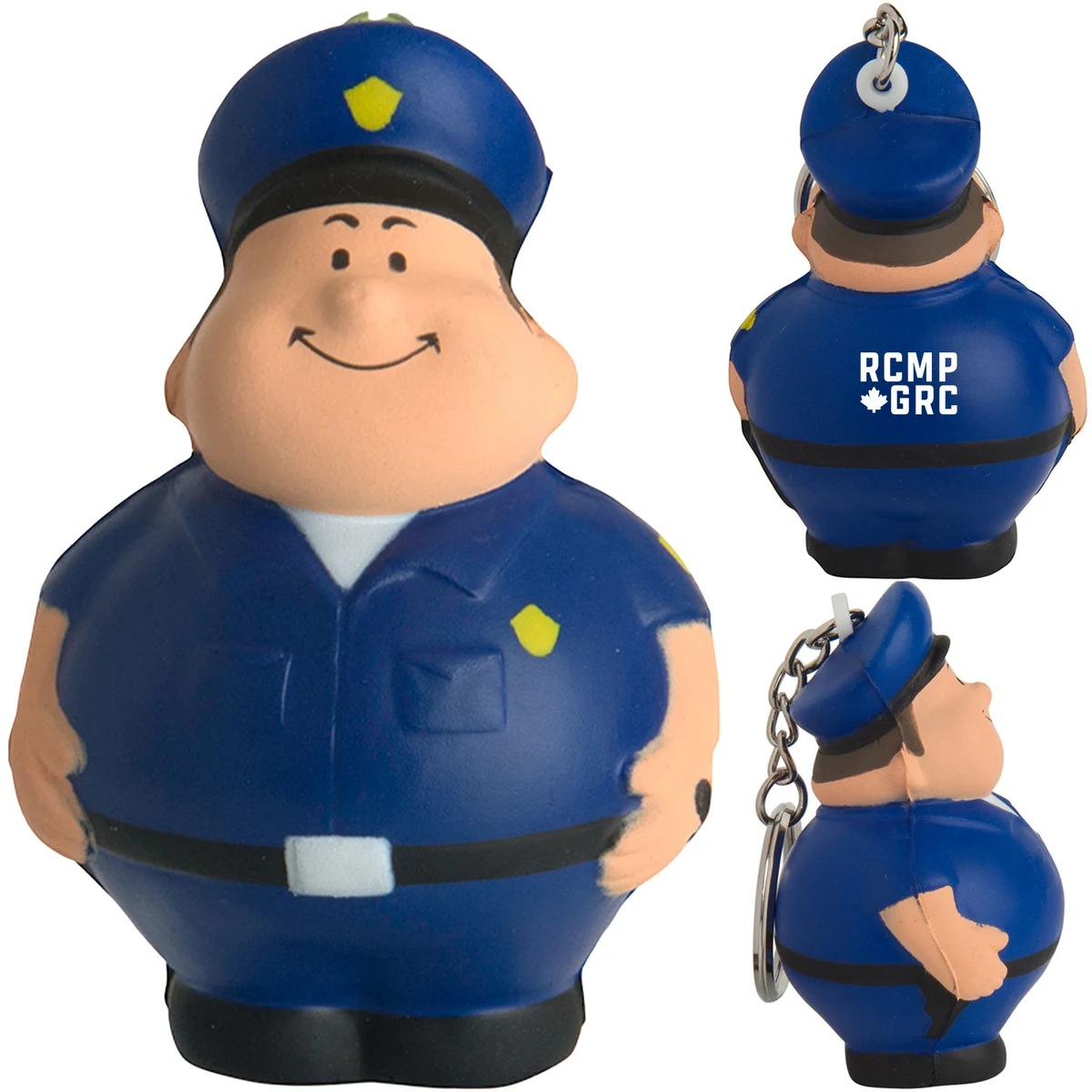 Policeman Stress Reliever Keyring 1