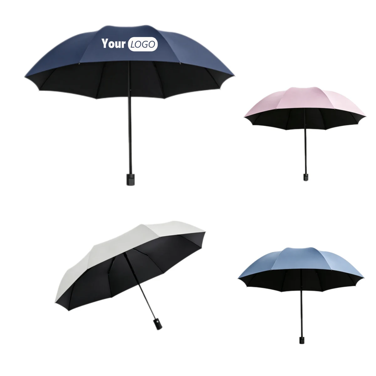 Black UV Protection Sun Rain Umbrella 1