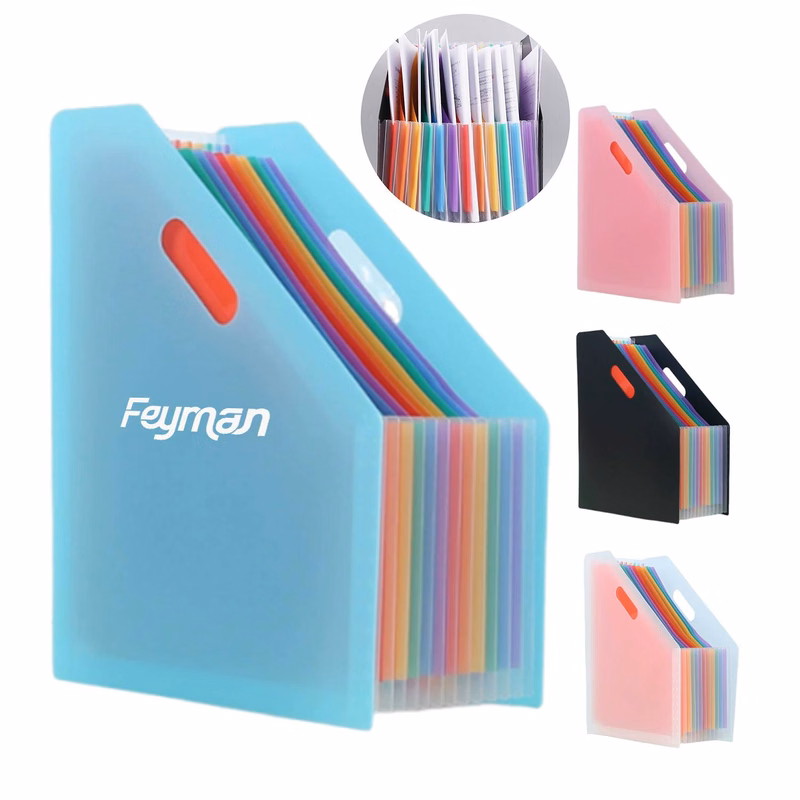 A4 Expandable Rainbow Accordion File Folder Organizer