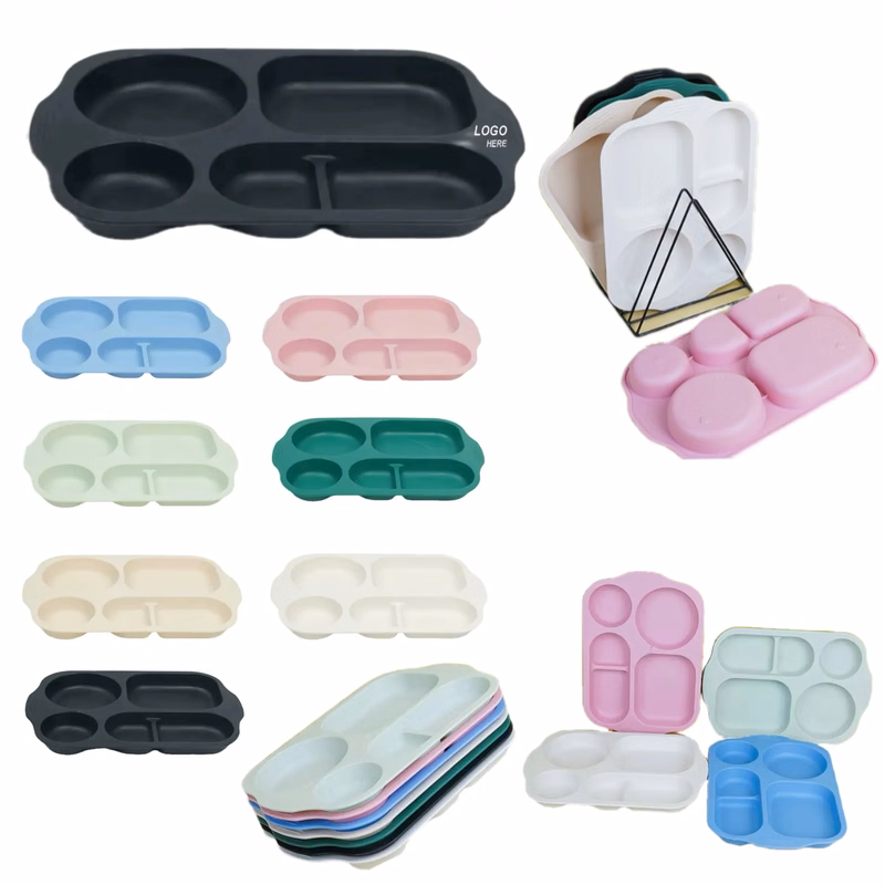 Reusable Wheat Straw Plate With 5 Compartments