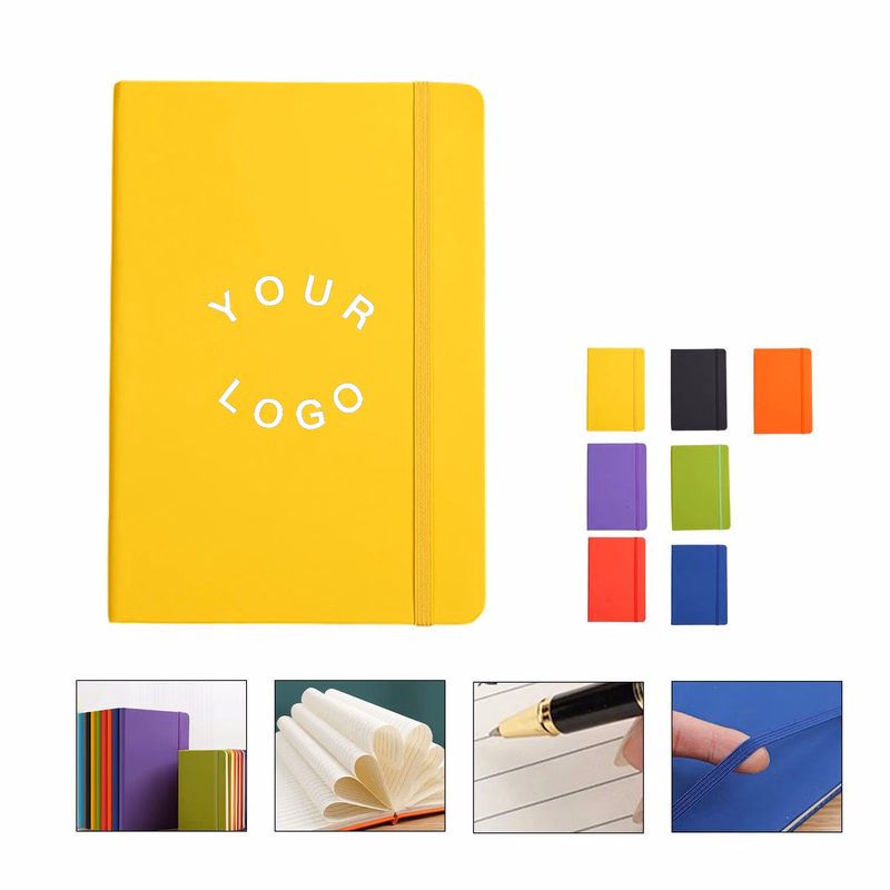 Classic A5 Notebook PU Cover with Elastic Closure
