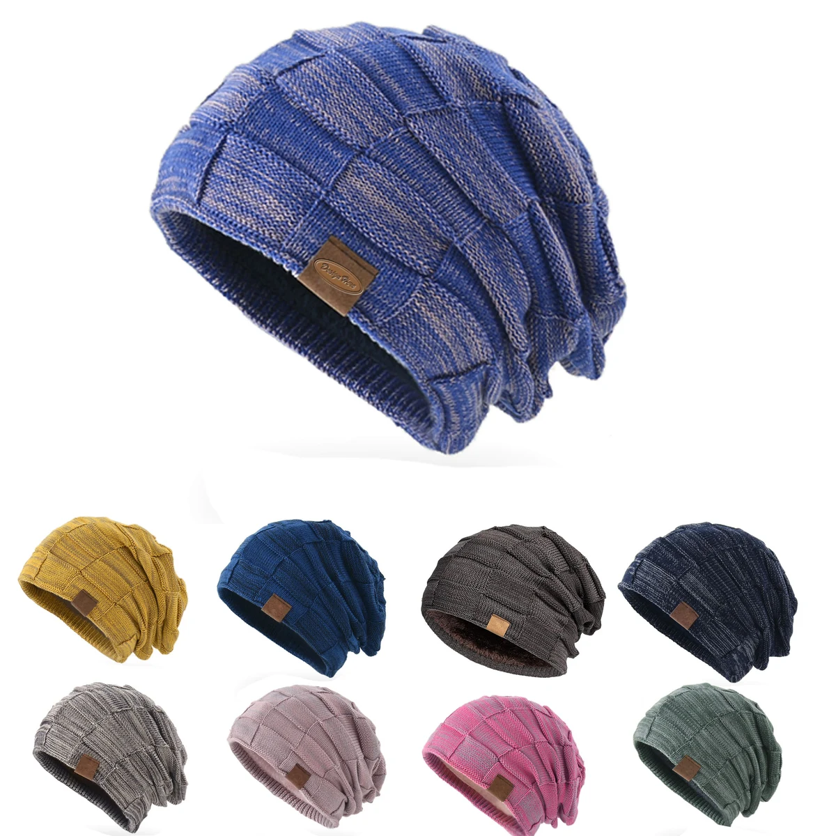 Thick Knit Winter Beanie for Men, Lined for Extra Warmth 1