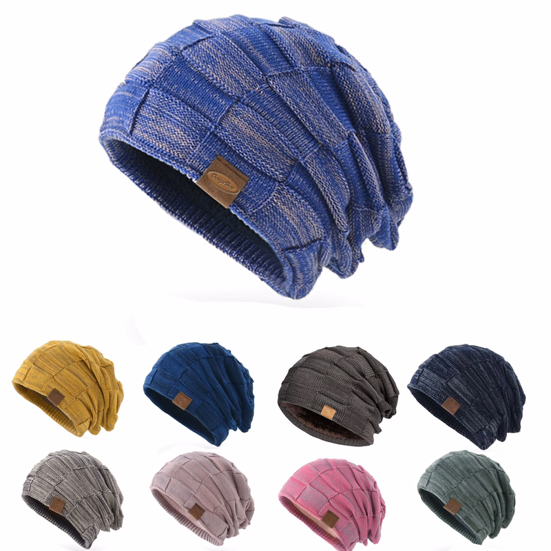 Thick Knit Winter Beanie for Men, Lined for Extra Warmth