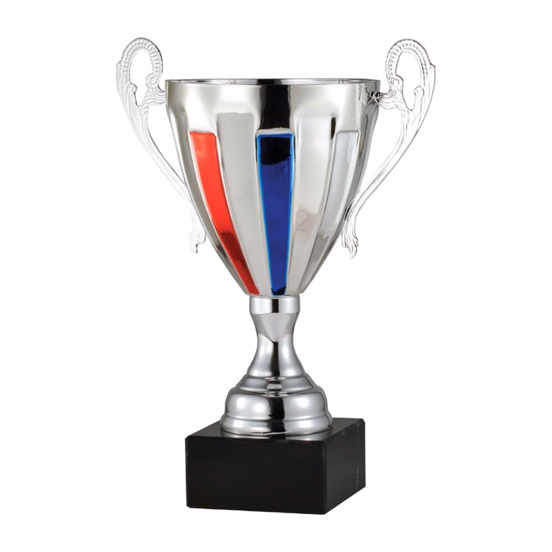 Red, White, Blue Metal Trophy Cup