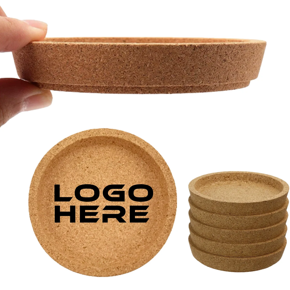 Thick Cork Drink Coaster 1