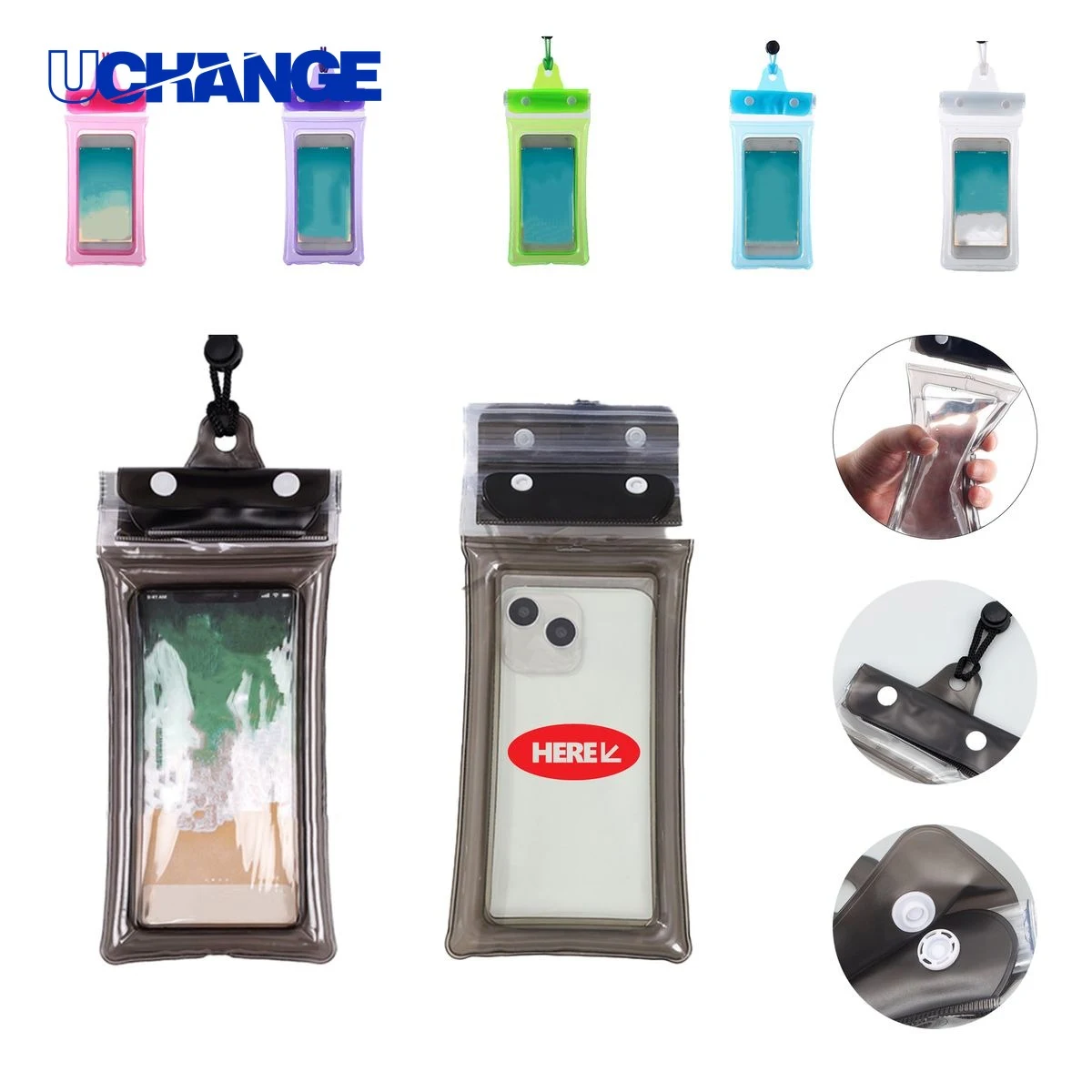 Waterproof Cell Phone Pouch with Lanyard 1