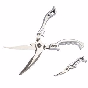 Kitchen Scissors With Curved Blade and Bottle Opener