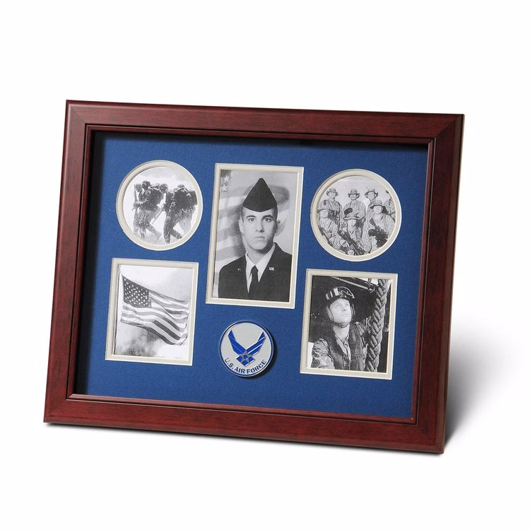 Aim High Air Force Medallion 5 Picture Collage Frame