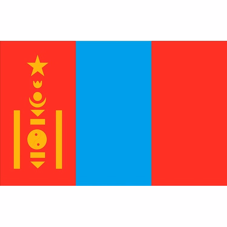 Mongolia Flag - 2' x 3' - Nylon