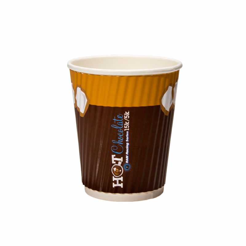8 oz. Rippled Insulated Paper Cup