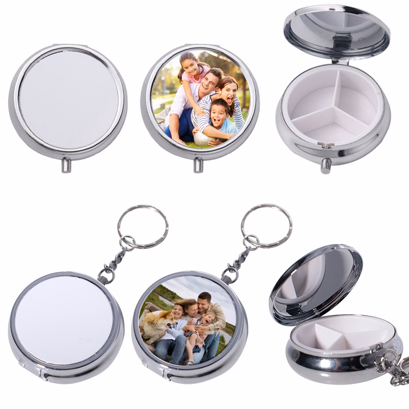 Round Metal Pill Holder