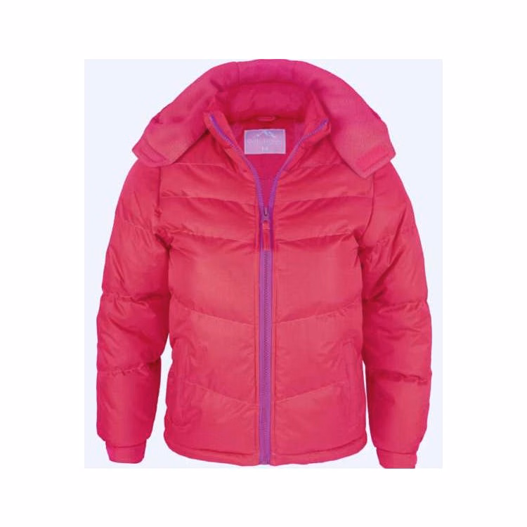 Girl's Puffer Jackets - Pink/Purple 5-7