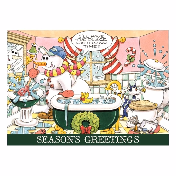 Happy Plumbing! Humorous Holiday Greeting Card