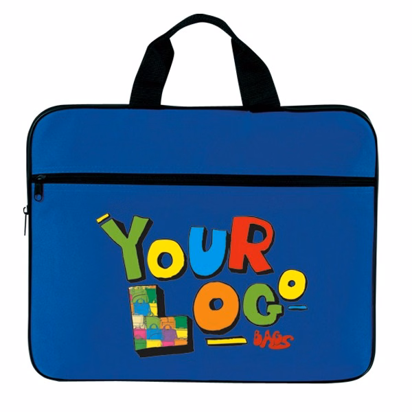 Slim Document Portfolio Bag with Front Zip Pocket