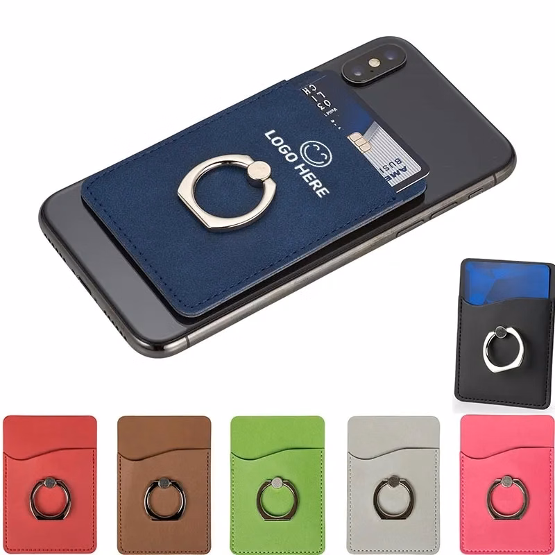 Card Holder With Metal Ring Phone Stand
